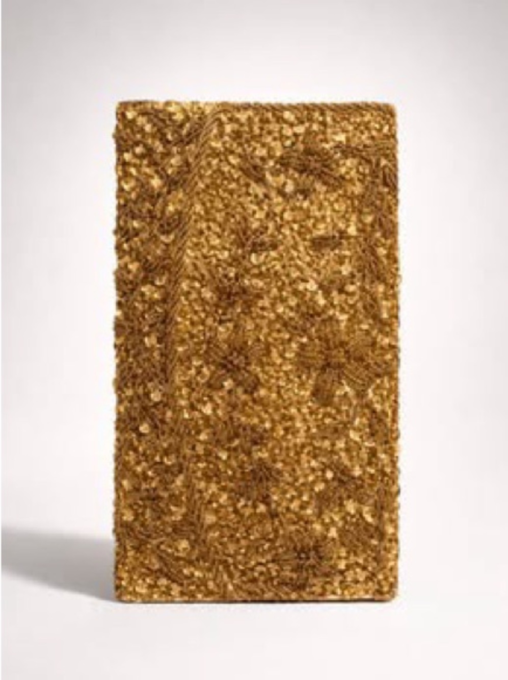 Gold Sequin Embellished Clutch